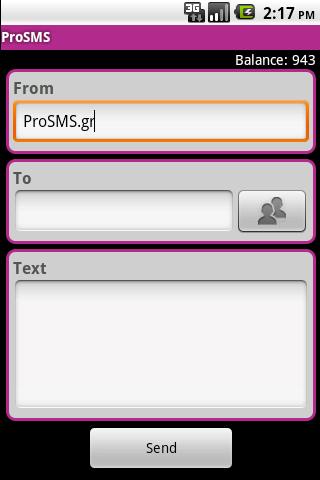ProSMS.gr Android Communication