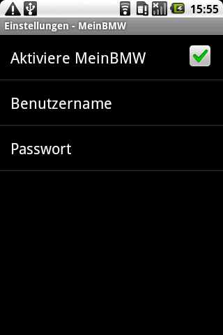 WebSMS: MeinBMW Connector Android Communication