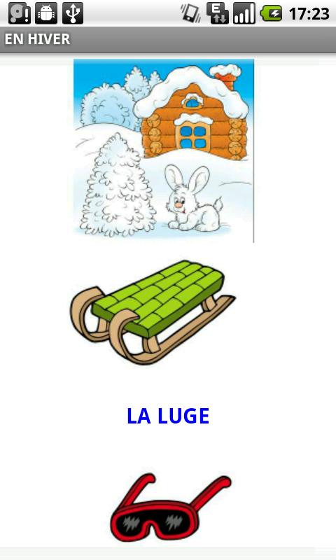 FlashCards En hiver Android Communication