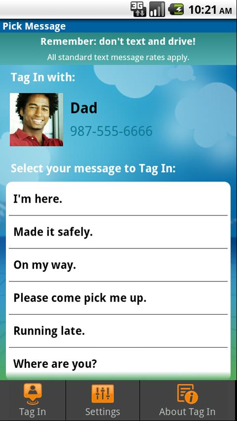 Tag In by Allstate™ Android Communication