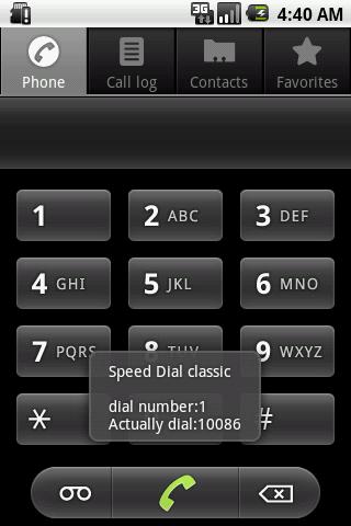 Speed Dial classic Android Communication