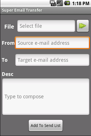 Super Email Transfer Android Communication