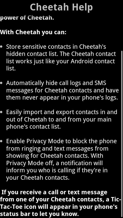 Cheetah Android Communication