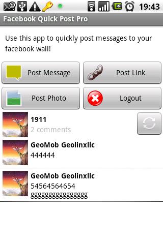Facebook QuickPost Pro Android Communication