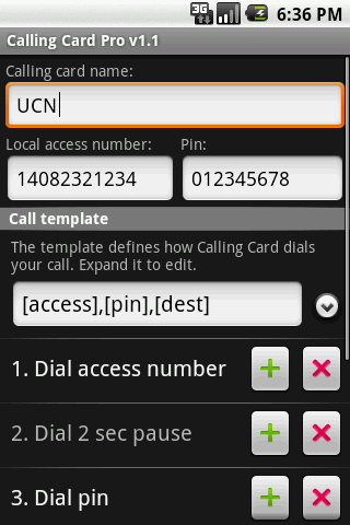 Calling Card Pro Android Communication