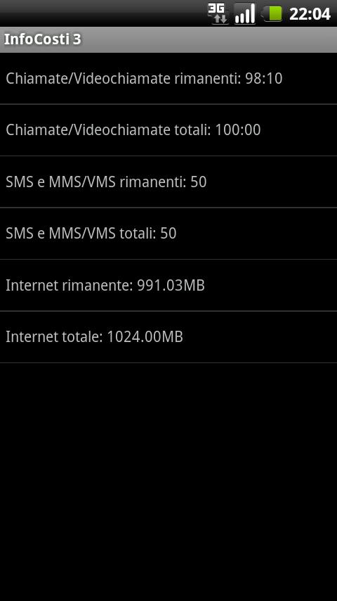 InfoCosti 3 Android Communication