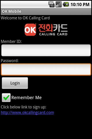 OK Mobile  OK Calling Card