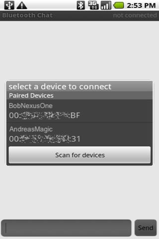 Bluetooth Messenger Android Communication