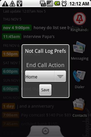 Not Call Log Classic Android Communication