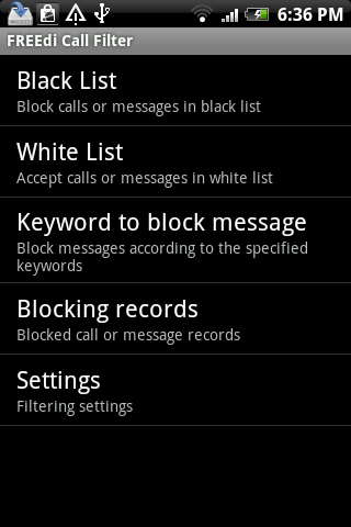 FREEdi Call Filter Android Communication