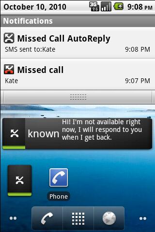 Missed Call AutoReply Android Communication