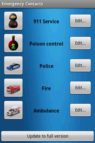 Emergency Contacts Android Communication