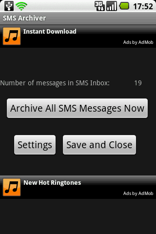 SMS Archiver (Ad-Supported) Android Communication