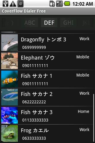 CoverFlow Dialer Free Android Communication