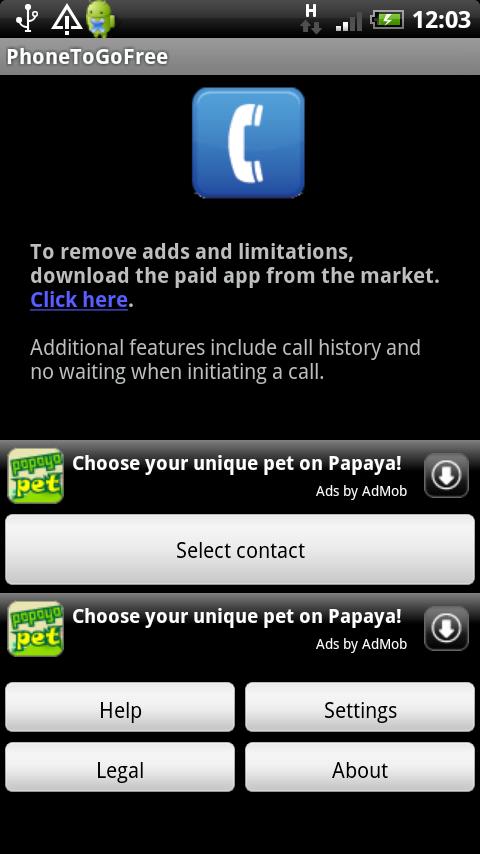 PhoneToGo Free Android Communication