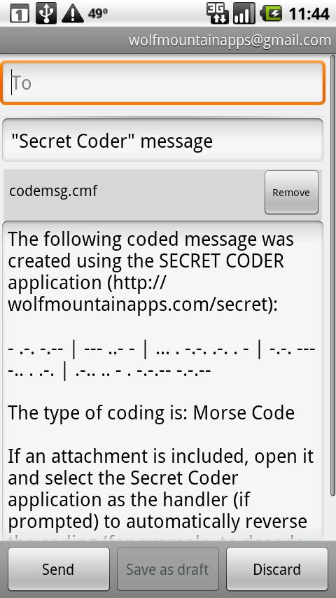 Secret Coder Lite Android Communication