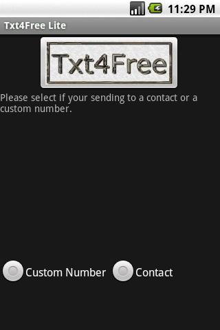 Txt4Free Lite Android Communication