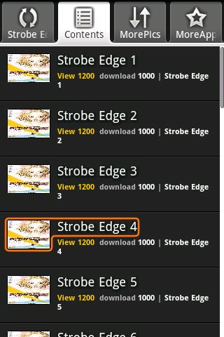 Strobe Edge Android Comics