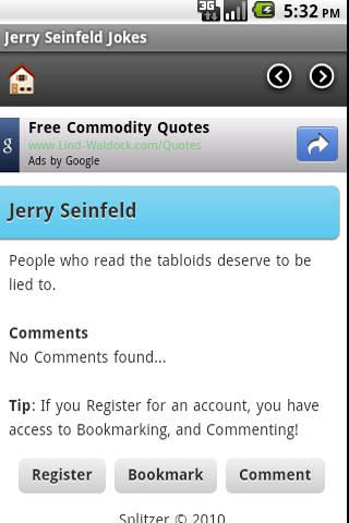 Jerry Seinfeld Jokes Lite Android Comics