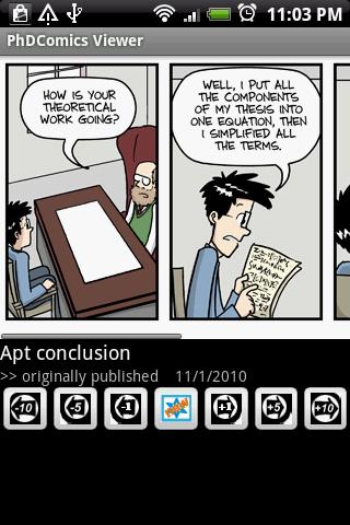 PhD Comic Viewer Android Comics