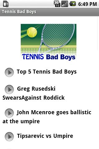 Tennis Bad Boys Android Entertainment