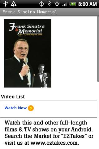 Frank Sinatra Memorial Android Entertainment