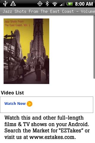 Jazz Shots East Coast – Vol 1 Android Entertainment