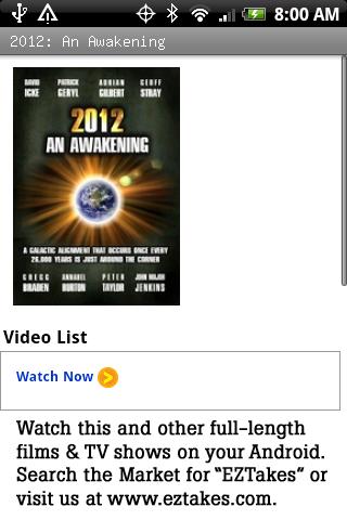 2012: An Awakening Android Entertainment