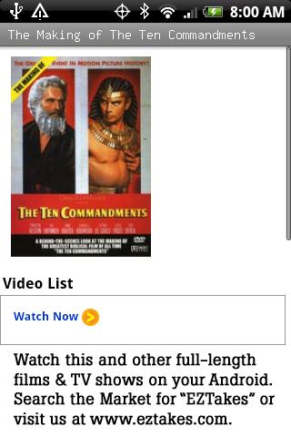 The Making of Ten Commandments Android Entertainment