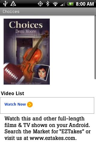 Choices Movie Android Entertainment