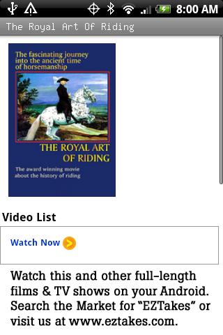 The Royal Art Of Riding Video Android Entertainment