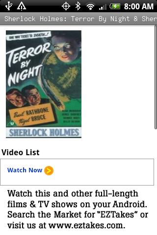Sherlock Holmes: Terror Night Android Entertainment
