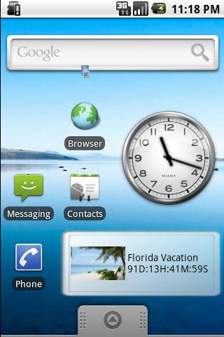Vacation Countdown Widget Android Entertainment