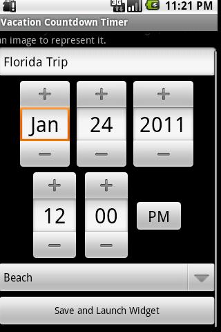 Vacation Countdown Widget Android Entertainment