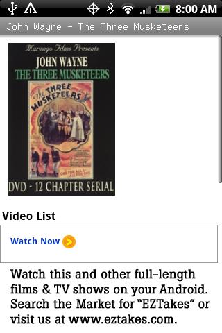 John Wayne – Three Musketeers Android Entertainment