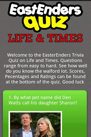 Big Fat EastEnders Trivia Quiz Android Entertainment