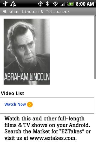 Abraham Lincoln & Yellowneck Android Entertainment