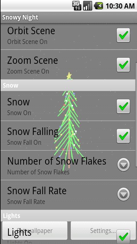 Snowy Night Android Entertainment