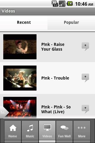 P!nk Android Entertainment