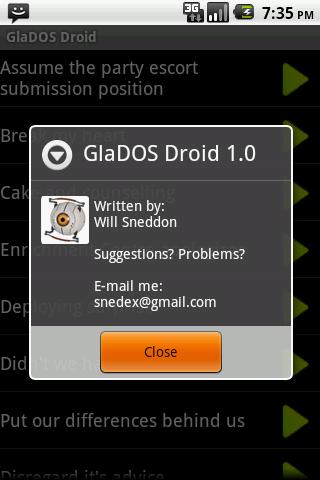 GLaDOS Droid Android Entertainment