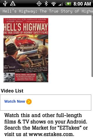 Hell’s Highway: Safety Films 1 Android Entertainment