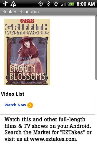 Broken Blossoms Movie Android Entertainment