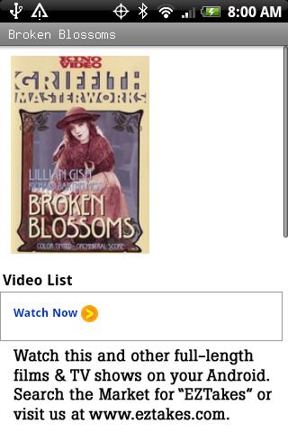 Broken Blossoms Movie Android Entertainment