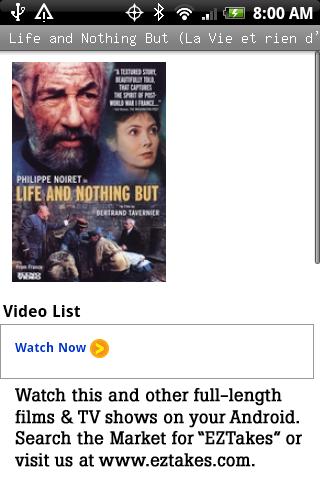 Life and Nothing But Movie Android Entertainment