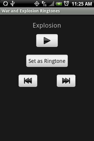 WAR and EXPLOSION Ringtones Android Entertainment