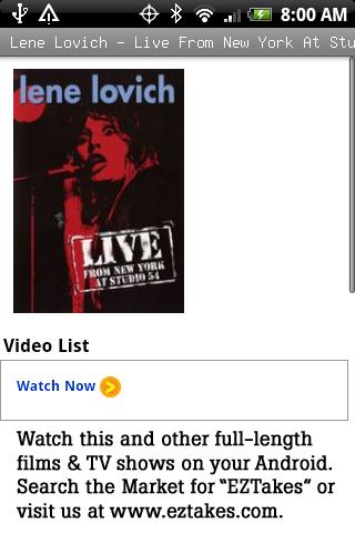 Lene Lovich Live From New York Android Entertainment