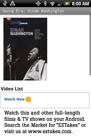 Swing Era: Dinah Washington Android Entertainment