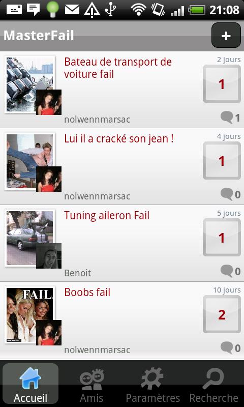 MasterFail Android Social