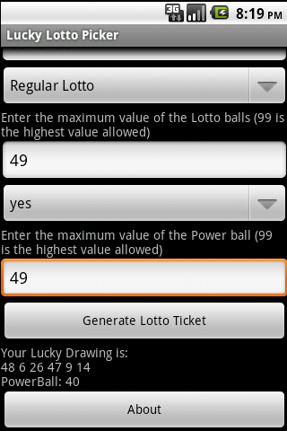 The Lucky Lotto Picker