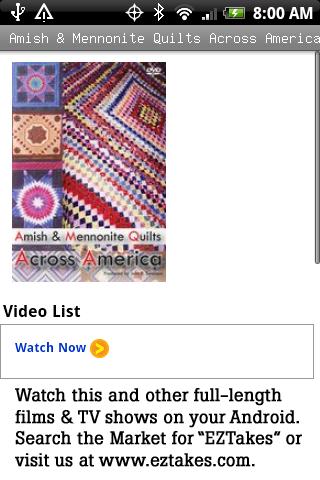 Quilts Across America Android Entertainment